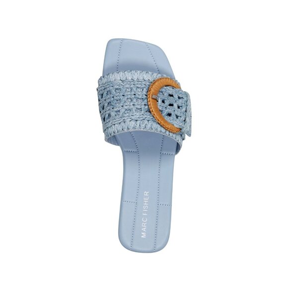 Marc Fisher Women's Loree Square Toe Slip-on Flat Sandals - Picture 2 of 4